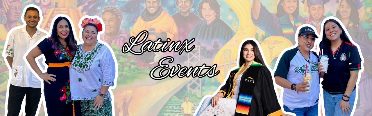 Banner with pictures of Latinx events